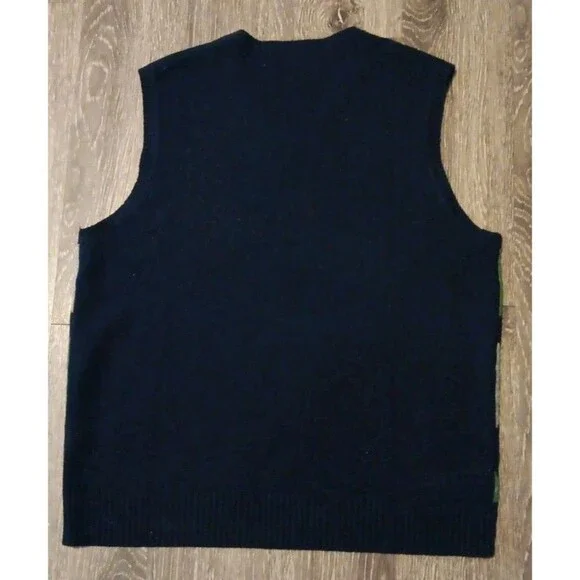 J. Crew Lambswool V-Neck Argyle Sweater Vest Men's L - Picture 5 of 5